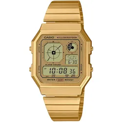 Casio A130WEG-9AEF Unisex-Uhr Digital Edgy Collection Goldfarben