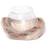 creedwood Windlicht Nuria Holz Beige