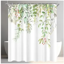 lerores Duschvorhang Klare Blätter 180 x 200 cm wasserabweisend