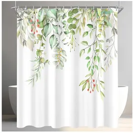 lerores Duschvorhang Klare Blätter 180 x 200 cm wasserabweisend