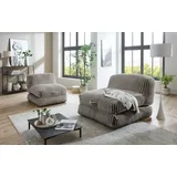 INOSIGN XXL-Sessel INOSIGN "Pia", grau, B:106cm H:84cm T:125cm, Sessel, XXL-Sessel, Loungesessel in Megacord, 2 Größen, Schlaffunktion und Pouf-Funktion