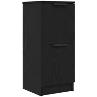 VidaXL Schwarzer Eichen Sideboard - 30x30x70 cm, Hergestellt aus