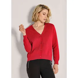 Madeleine Strickjacke Eleganter Cardigan mit V-Ausschnitt Rot 36