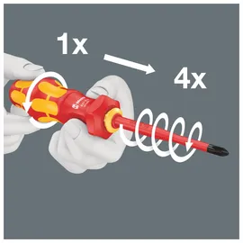 WERA Kraftform Kompakt Turbo i 1 VDE-Schraubendreher PH1