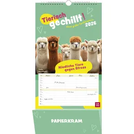 Groh Familienkalender 2026: Tierisch gechillt! Unser großer Familienplaner 2026