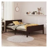 furnicato Massivholzbett 160 x 200 cm Braun