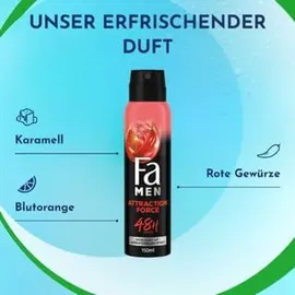 Fa Pflege Men Attraction Force Deospray 6 x 150 ml