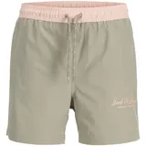 JACK & JONES Maui Archive Badeshorts Grau/Grün 140