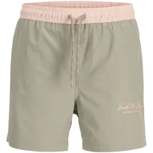 JACK & JONES Maui Archive Badeshorts Grau/Grün 140