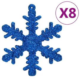 vidaXL 111-tlg. Weihnachtskugel-Set Blau Polystyrol