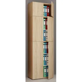 VCM Lona Aktenschrank 70 x 39 x 223 cm braun