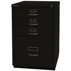 BISLEY Schubladenschrank Serie F aus Metall abschließbar in schwarz Bürocontainer Aktencontainer Standcontainer