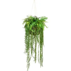 Künstliche Zimmerpflanze CREATIV GREEN "Dekokugel zum Hängen", grün, H:120cm Ø:40cm, Kunststoff, Kunstpflanzen, Künstliche Zimmerpflanze