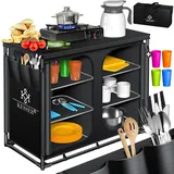 Kesser KESSER® Campingschrank, Campingküche mit Aluminiumgestell, inkl.Tragetasche , Kocherschrank für Camping , Campingmöbel , Outdoor