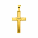 Kettenanhänger ADELIA ́S "Kreuzanhänger 585 Gold ( 14K )", gold, Schmuckanhänger, Damen, Gold, Kettenanhänger, Goldanhänger Kreuz