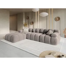 micadoni Modulares-Sofa, beige Textil, 4-Sitzer, 188x63x282 cm, Hergestellt in Europa, Oeko-Tex®, Wohnzimmer, Sofas , Couches, Sofas