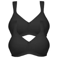 SUSA Damen, Doppelpack BH schwarz, 90D EU - 90D