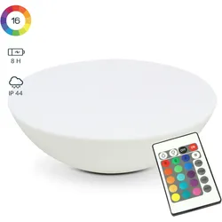 Oviala Business Leuchtender runder LED-Couchtisch - Oviala