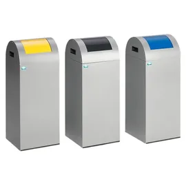 Proregal Selbstlöschender Wertstoffsammler 60 l Silber-Anthrazit