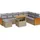vidaXL Garten-Lounge-Set 9-tlg. beige