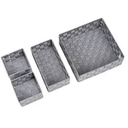 WENKO Adria Aufbewahrungskörbe-Set grau