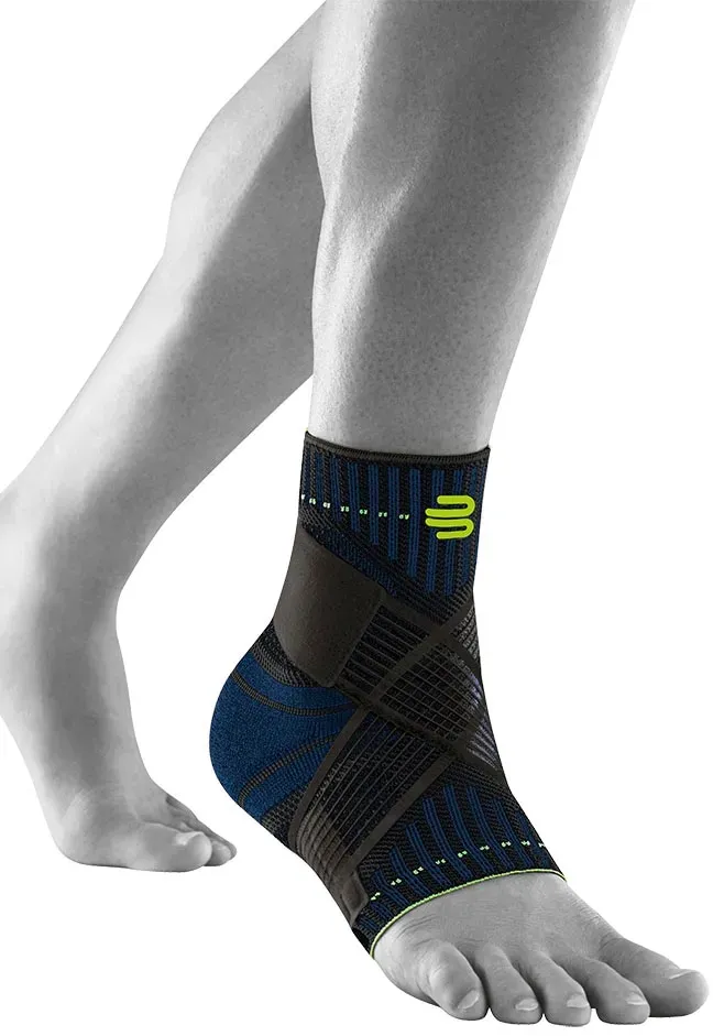 Fußbandage BAUERFEIND "Ankle Support", Herren, Gr. XS, schwarz, Obermaterial: 57% Baumwolle, 41% Polyester, 2% Elasthan, Bandagen, für den rechten Fuß