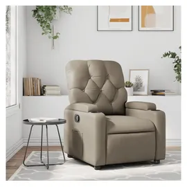 vidaXL Relaxsessel Cappuccino-braun Kunstleder 86,5 x 93,5 x 0 cm Braun mit Liegeposition