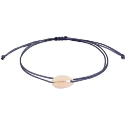 KUZZOI Nylonband Blau mit Kauri Muschel Herren 