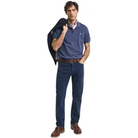 GANT Regular Shield Pique Poloshirt blau XL