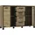 Forte Sideboard Trondheim 138,4 x 91,3 x 41,5 cm Artisan Eiche/Schwarz Eiche
