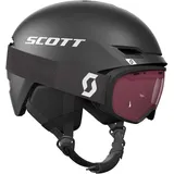 Scott Kinder Keeper 2 Skihelm + Witty Skibrille Set (Größe S | 51-54CM, schwarz)