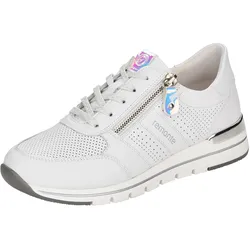 Keilsneaker REMONTE, Damen, Gr. 40, weiß, Lederimitat, sportlich, Schuhe Sneaker, mit seitlichem Reißverschluss, Freizeitschuh, Halbschuh, Schnürschuh