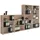 BMG Möbel Aktenregal Schrankwand Set Office Edition, Spar-Set, 6, 9, 10, 15 oder 16 Fächer, Made in Germany braun 337.6 cm x 185.6 cm x 33 cm