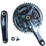 Shimano Altus FC-M311 Altus square taper chainset, 8-speed, 48 / 38 / 28T, black, 170 mm