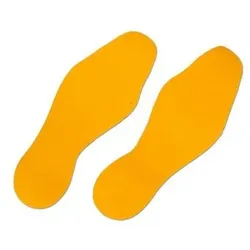 m2-AntirutschbelagTM, Hinweismarkierung, Universal, gelb, Schuhform,95 x 265 mm (1Paar), VE=10 St