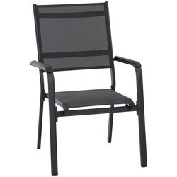 Gartensessel stapelbar Tesoro Aluminium/Textil