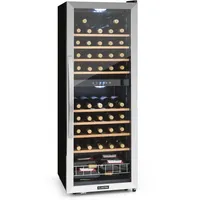 Weinkühlschrank Getränkekühlschrank mit Glastür 148L 2 Zone 54 Flasche Touch LED