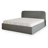 masseno Polsterbett, Grau, Holz, 140x200 cm, Schlafzimmer, Betten, Polsterbetten