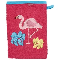 Playshoes Unisex Kinder Frottee-Waschhandschuh Flamingo 340098, 18 - Pink, 15x20 cm