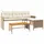 vidaXL Gartensofa in L-Form Loungesofa beige