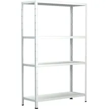 SCHULTE Regalwelt Steckregal mit 4 Fachböden, 65 kg Tragkraft, 190x100x40 cm (HxBxT), weiß,