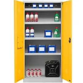 Gürkan Umweltschrank 111087 lichtgrau, rapsgelb 92,0 x 42,0 x 195,0 cm, aufgebaut, 1 St.