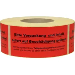 TransPak Hinweis Etiketten Inhalt prüfen 1.000 Stk/Rolle