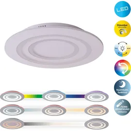 NÄVE Leuchten LED-Deckenleuchte weiß, Metall Ø 50 cm RGB CCT Remote