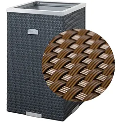 Polyrattan Pflanzgefäß mit Aluminiumrahmen