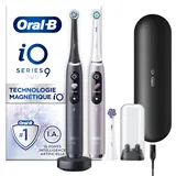 Oral-B iO Serie 9 schwarz + 2. Handstück rosa + Reiseetui + Aufsteckbürste