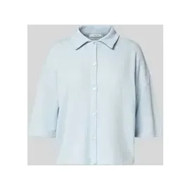 Opus Strickshirt aus Viskose-Mix mit Polokragen Modell 'Sitrica', Hellblau, 38