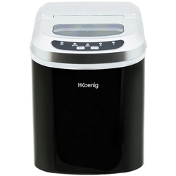 H.Koenig Eiswürfelmaschine KB12 / ca. 12 kg Eiswürfel pro Tag / Produktionszeit 6- 13 min. / 2 Eiswürfelgrößen / Wasserstandsanzeige / 100 W