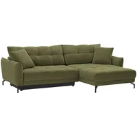bobb Ecksofa  Casandra de Luxe , grün , Maße (cm): B: 284 H: 91 T: 191.0