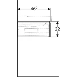 Geberit Xeno2 88x22x46,2cm, matt/greige, mit Schublade